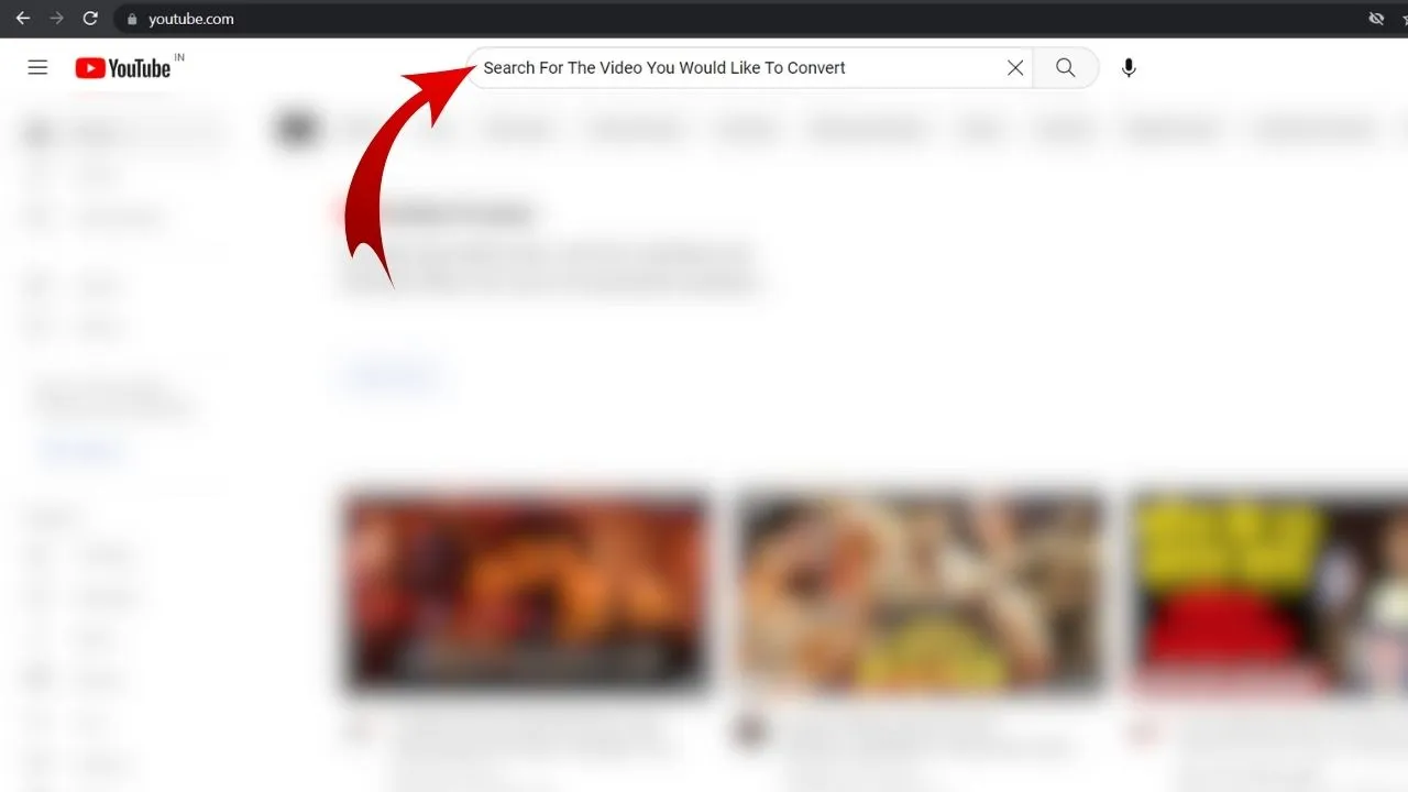 Open YouTube.com and search for the video you would like to download